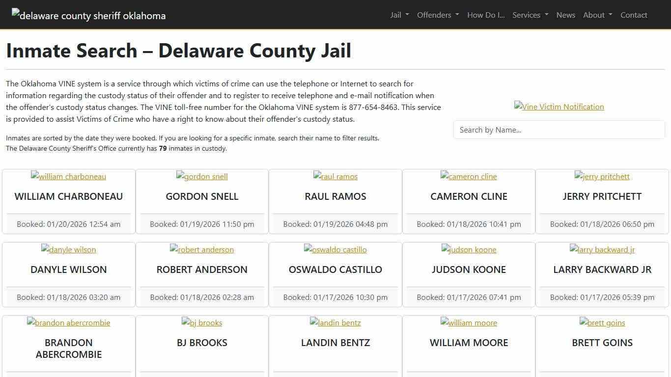 Inmate Search | Delaware County Sheriff's Office
