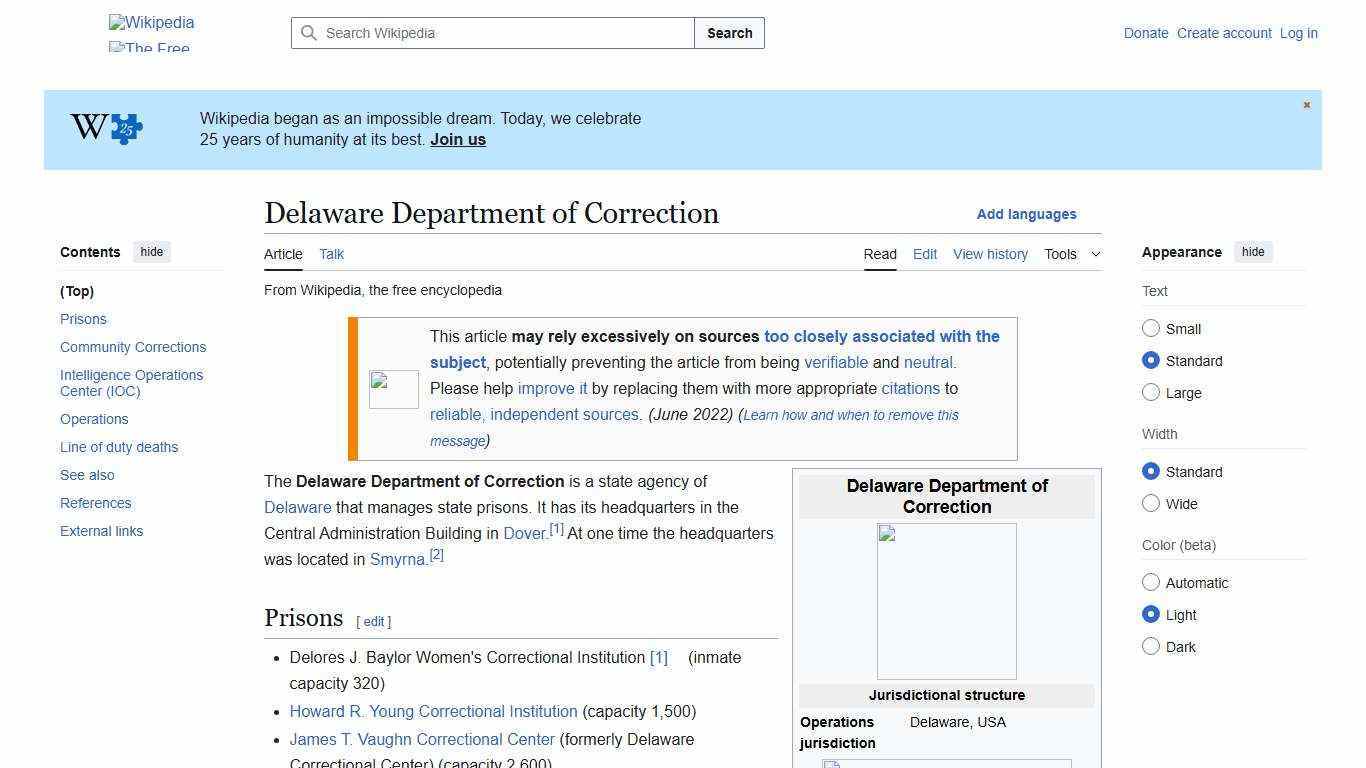 Delaware Department of Correction - Wikipedia