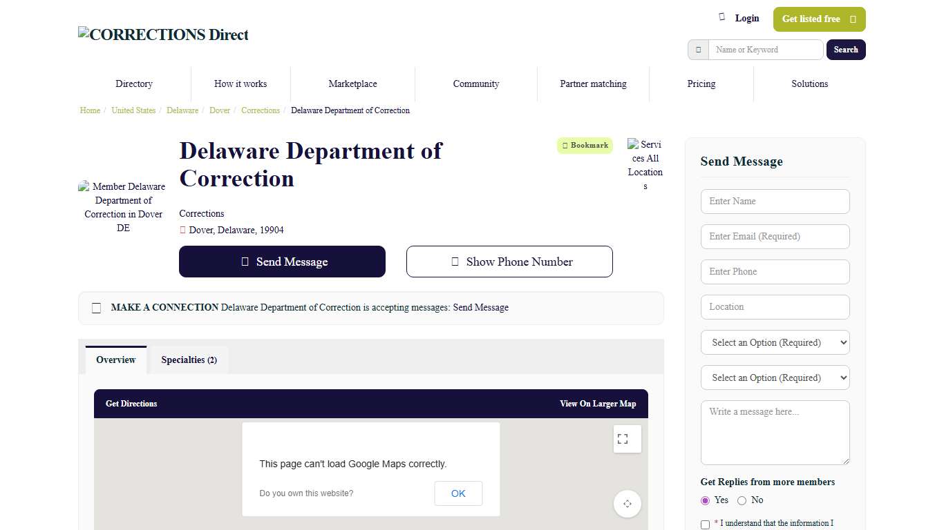 Delaware Department of Correction - Corrections - CORRECTIONS Direct -The Global Prisons and Probation Directory